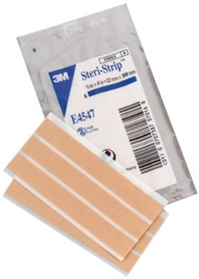 Клейкие эластичные полоски для бесшовного сведения краев ран и разрезов 12 x 100 мм (50 конвертов х 6 полоски) E4547 Steri Strip Elastic