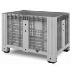 Цельнолитой пластиковый контейнер iBox 1200 х 800 перфорированный, на ножках арт: 11.602.91.PE.C10