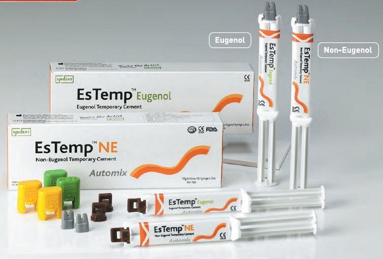 EsTemp- цемент для временной фиксации коронок и вкладок с эвгенолом и без
