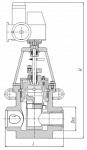 Клапан запорно регулирующий дисковый поворотный КРЗд (РПК) DN 100-400мм, Pp 25-38МПа