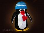 Игрушки вязанные Игрушка Влюбленный Пингвин.