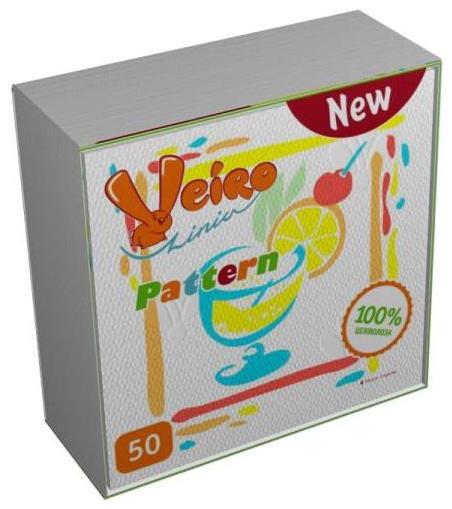 Салфетки бумажные Линия Вейро с рисунком, формат 240х240, Линия Вейро с рисунком, бумажные салфетки