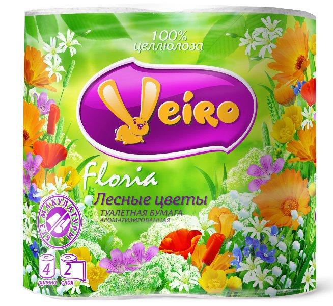 Туалетная бумага Вейро Флория Лесные цветы