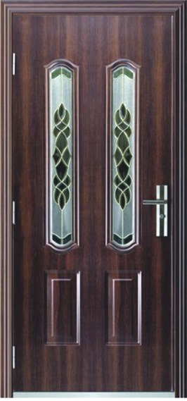 Дверь металлическая входная ArtTermo, витражная
