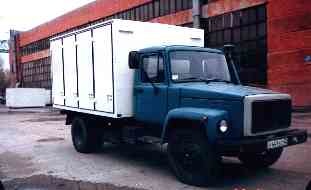 Фургон для перевозки хлебо-булочных изделий в лоткахна базе шасси ГАЗ-3309