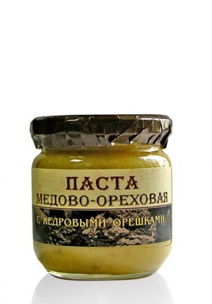 Паста медово-ореховая с кедровыми орешками 250 г