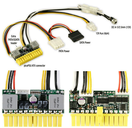 БП picoPSU-150 150W DC-DC ATX (12V input, DC-converter,24 pin)
