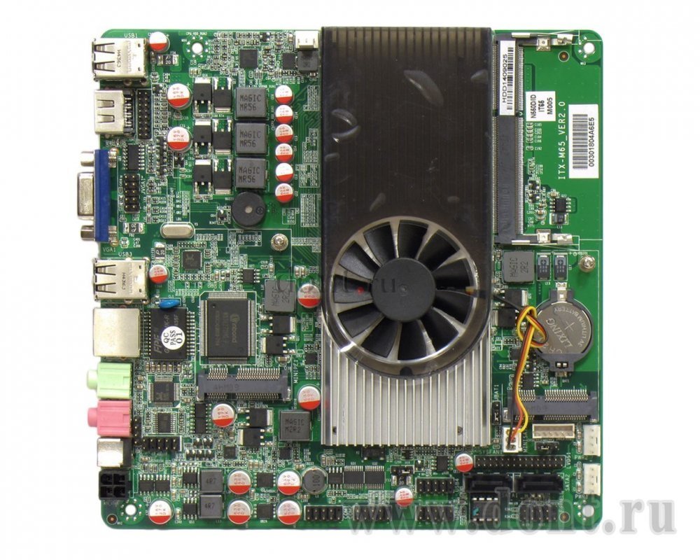 Форм-фактор itx-m65-n55 amd n550 2.6g 1xsodimm ddr3 dc-in - 12v