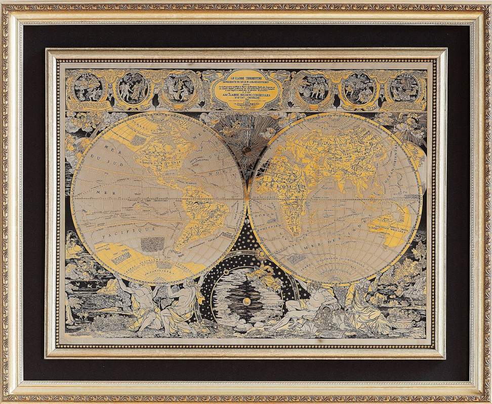 Карта известного мира 1708г. Жана Баптиста