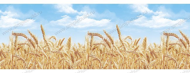 Кухонный фартук ПВХ (художественная панель) 0,6х2,0м, пшеница