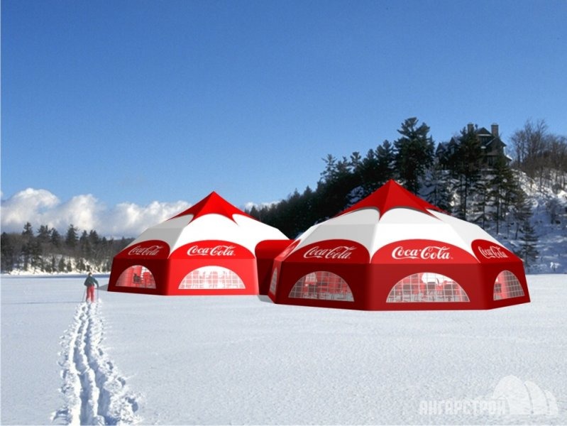 Проект зимнего кафе Coca-Cola. Тентовая конструкция Яранга-170.