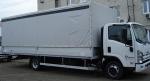 ISUZU NPR75 борт алюминиевый 6.8м + тент, задние ворота, шторки = 38м3