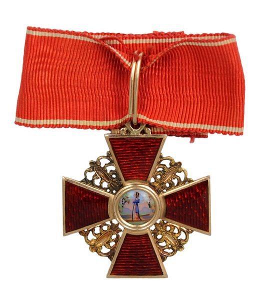 Знак ордена Св. Анны 3-й степени.