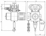 Таль электрическая цепная передвижная BY 104 М