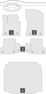 Автоковрик для Audi A3 2008-2012