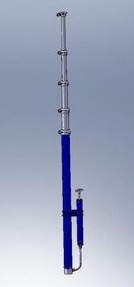 Пневматическая телескопическая мачта высотой 11115 мм