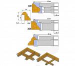 Комплект фрез для изготовления дверной раскладки, дверных, стеновых и потолочных переплетов № 206, 208