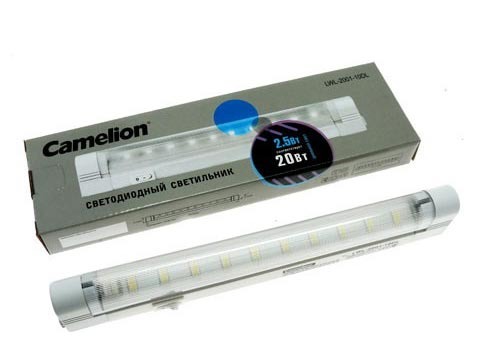 Светодиодный светильник Camelion LWL-2001-10DL 10LED 220В 2.5W с сетевым проводом