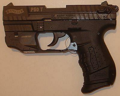 Walther P50T с ЛЦУ к.10*22Т пистолет газовый