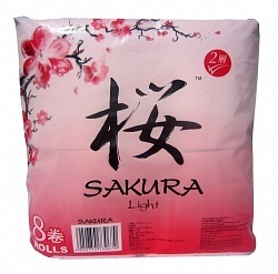 Sakura Туалетная бумага 2сл 8 рулонов