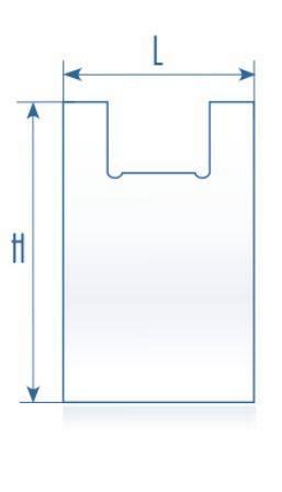 Пакет ПНД 45+(2х10)х75(20) окрашенный