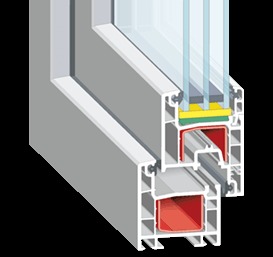 Профили оконные трехкамерные 58 мм