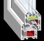 Профили оконные пятикамерные 70 мм