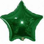 Фольгированные ЗВЕЗДЫ без рисунка Воздушные шары Flexmetal ШАР 4"/10 см Звезда (зеленый) воздушный