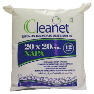 Губка волокн. пенообразующая CLEANET, 20х20см,  Layertex (1упак./12 шт.)