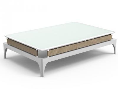 Кофейный столик со столешницей в стиле лаунж Roberto Serio, натуральный, 1200х800х330 мм, Talenti, Pad