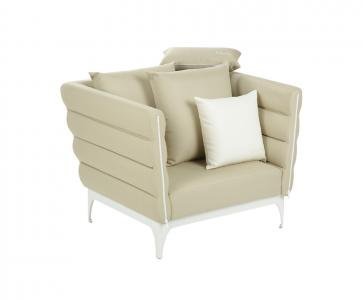 Кресло мягкое с подушками в стиле лаунж Roberto Serio, бежевый, 840х1030х780 мм, Talenti, Pad