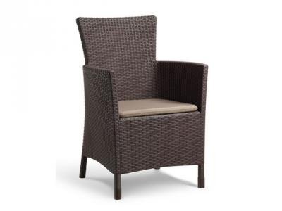 Кресло пластиковое Montana (Iowa), коричневый, 620x600x890 мм, Keter