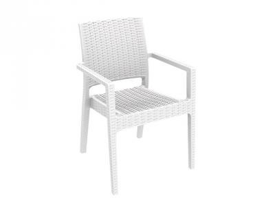 Кресло плетеное GS1006, белый, 580x580x870 мм, Grattoni, Stool