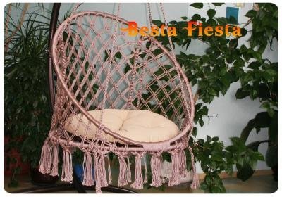 Подвесное кресло-гамак Aruba, 770 мм, бежево-коричневый, 770x770х1600 мм, Besta Fiesta