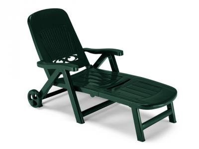 Лежак пластиковый Splendido Sun-bed, зеленый, 800х1900х980 мм, Scab Giardino, Splendido