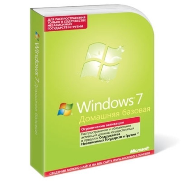 Программное обеспечение Microsoft Windows Home Basic 7 Russian