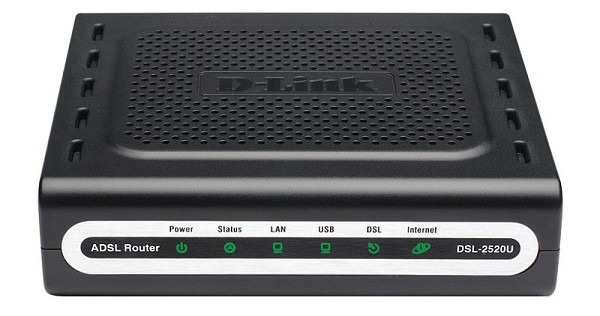 Маршрутизатор ADSL2- DSL-2520U/BRU/D