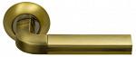 Ручки дверные фалевые на круглой накладке SILLUR 96 S.GOLD/BR золото матовое/ антич. бронза