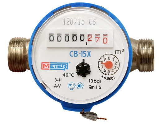 Водосчетчики холодной и горячей воды МЕТЕР СВ-15Х