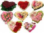 Цветы живые Букеты в форме Сердца