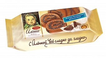Рулет бисквитный Алёнка вкус Молочный шоколад