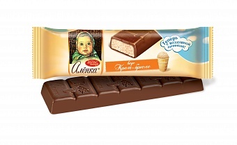 Шоколад Алёнка с воздушной начинкой вкус Крем-брюле 42 грамм