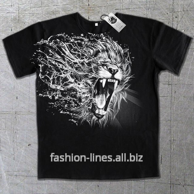 Мужская дизайнерская футболка Shark Lion с ревущим львом