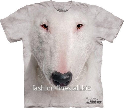 Мужская футболка The Mountain Bull Terrier Face с бультерьером
