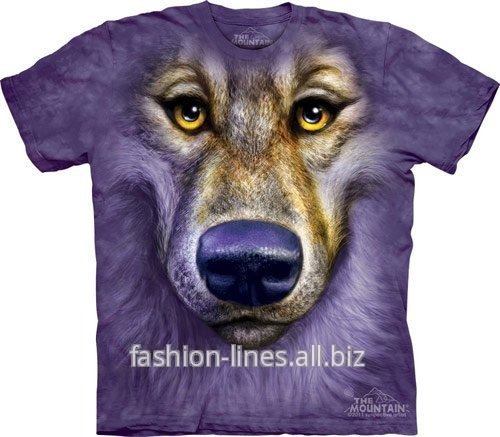 Мужская футболка The Mountain Friendly Wolf Face с мордой дружелюбного волка