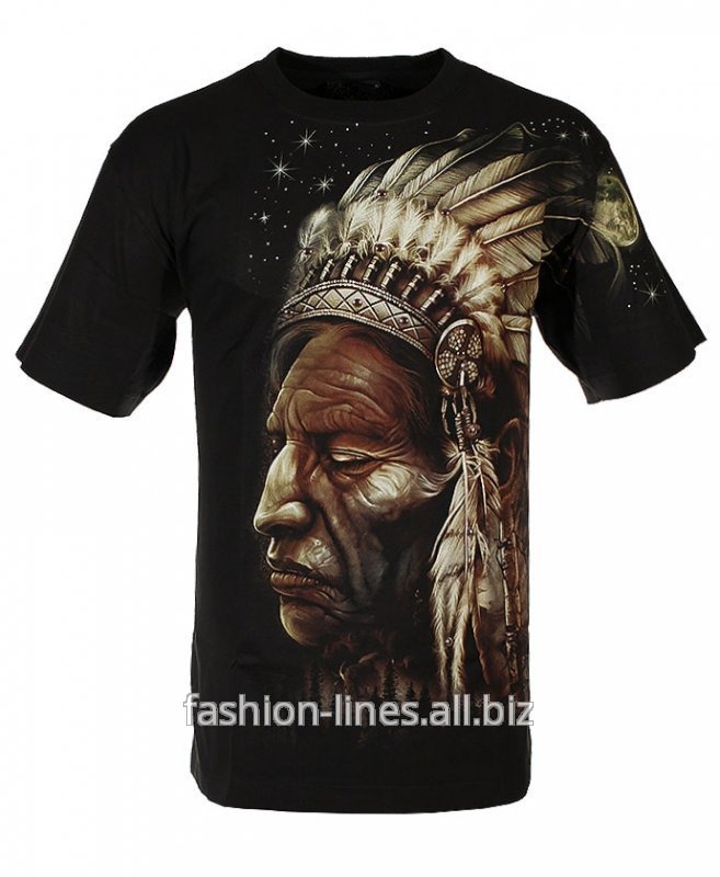 Мужская футболка Lone Wolf с индейцем