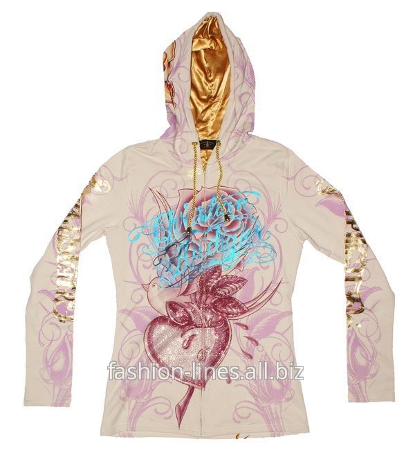 Женская толстовка Christian Audigier Pink Heart с сердцем