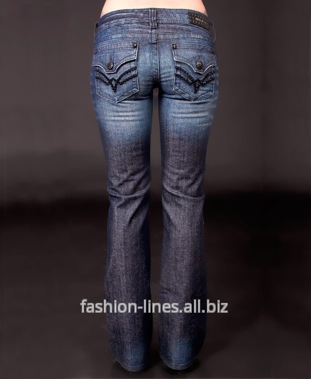 Джинсы женские Affliction Jade Flap Basic декорированные кристаллами