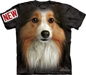 Футболка мужская The Mountain Sheltie Face с мордой шелти