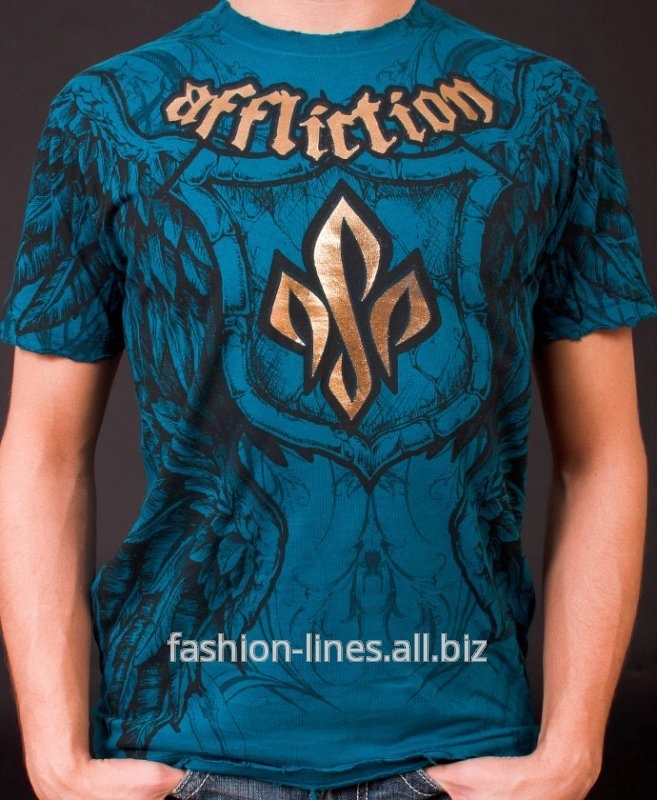 Именная мужская футболка Affliction GSP Wings с крыльями